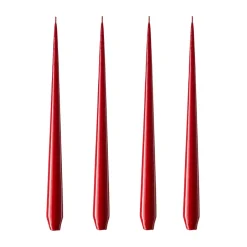 New Ester & erik 4 Velas lacadas, winter berry, 32 cm Rojo