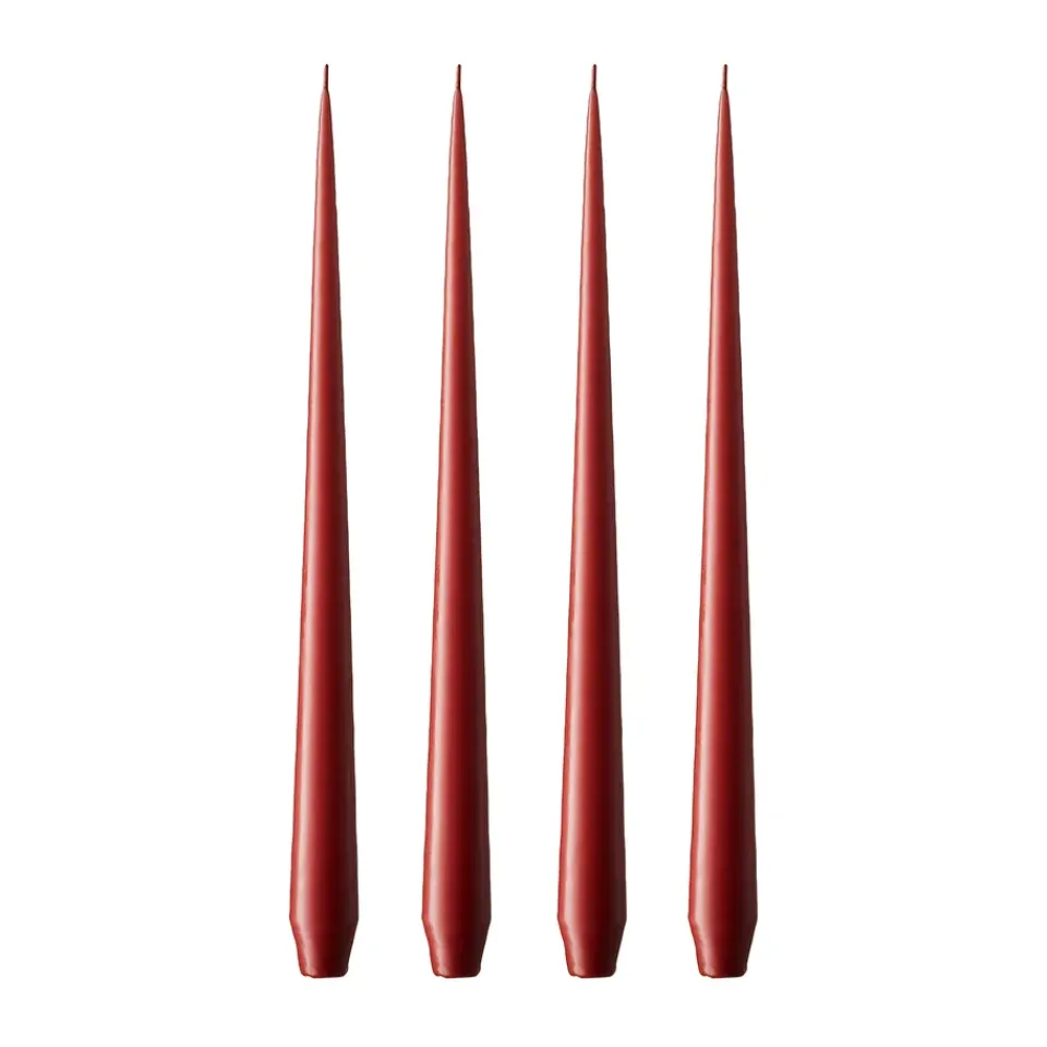 Ester & erik 4 Velas mate, aged rust, 32 cm Rojo