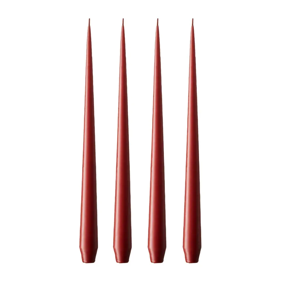 New Ester & erik 4 Velas mate, aged rust, 42 cm Rojo