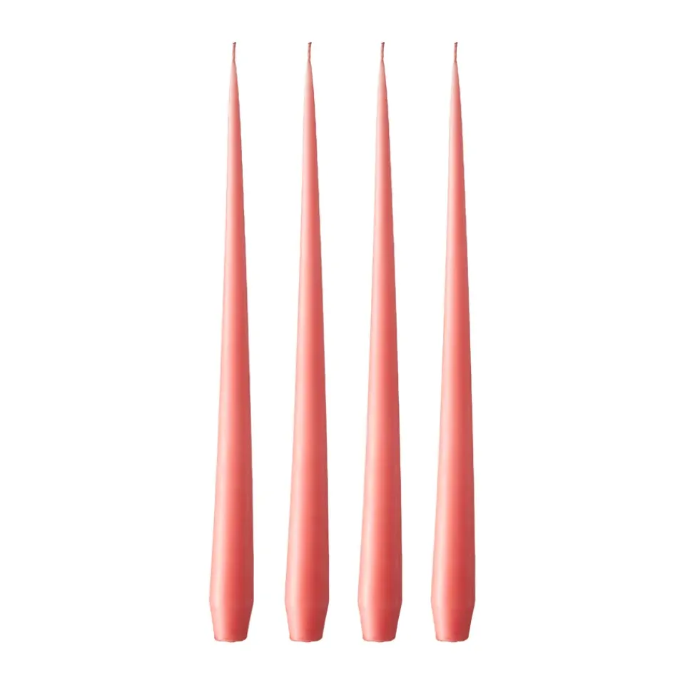 Hot Ester & erik 4 Velas mate, Coral reef 26, 32 cm Rosa