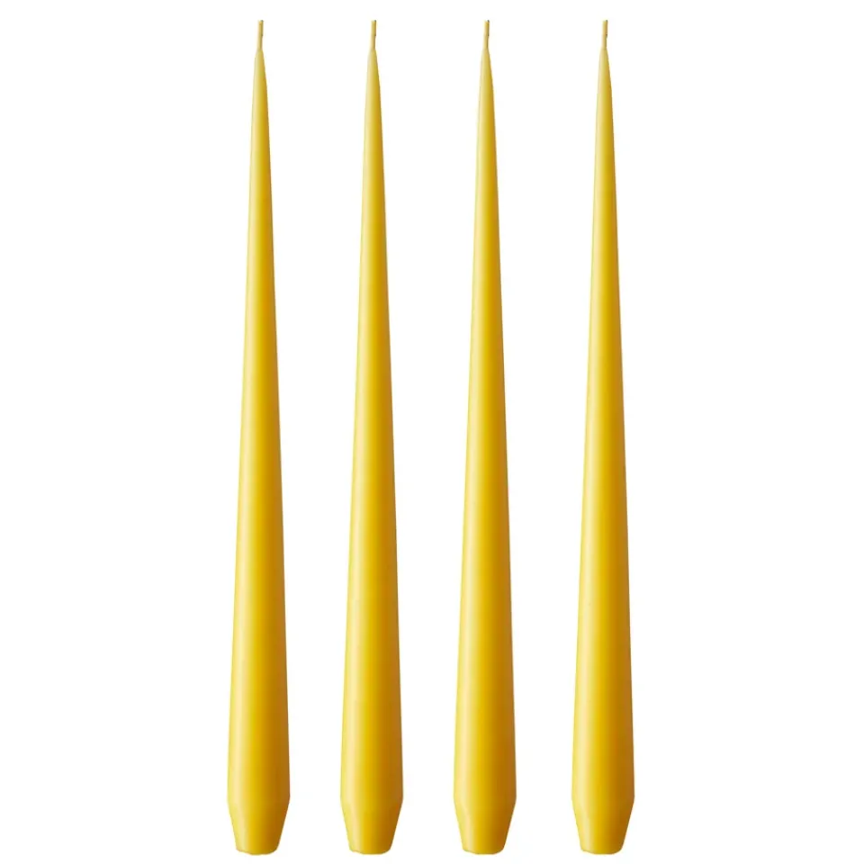New Ester & erik 4 Velas mate, dark Lemon drop 15/2, 42 cm Amarillo