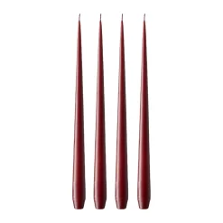 Hot Ester & erik 4 Velas mate, Deep wine 44/2, 42 cm Rojo