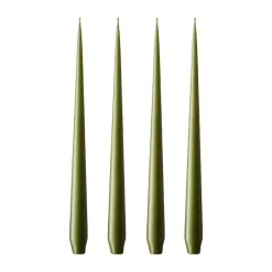 Ester & erik 4 Velas mate, olive glow, 32 cm Verde