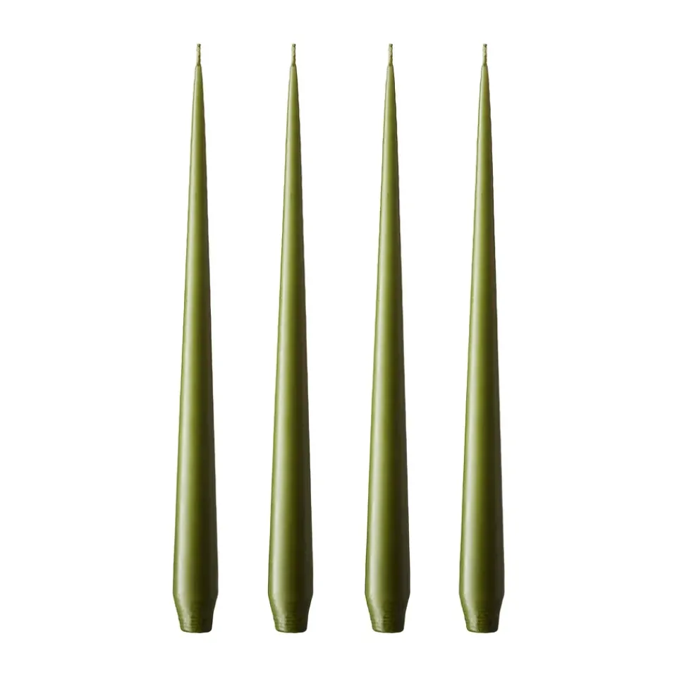 Ester & erik 4 Velas mate, olive glow, 32 cm Verde