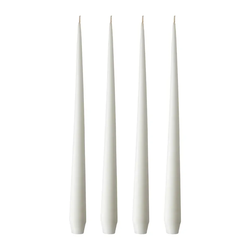 Hot Ester & erik 4 Velas mate, pure white, 42 cm Blanco