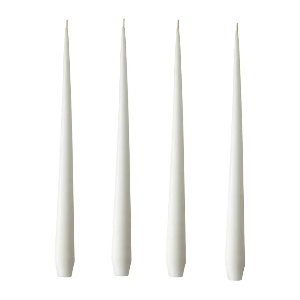 Ester & erik 4 Velas mate, pure white, 32 cm Blanco