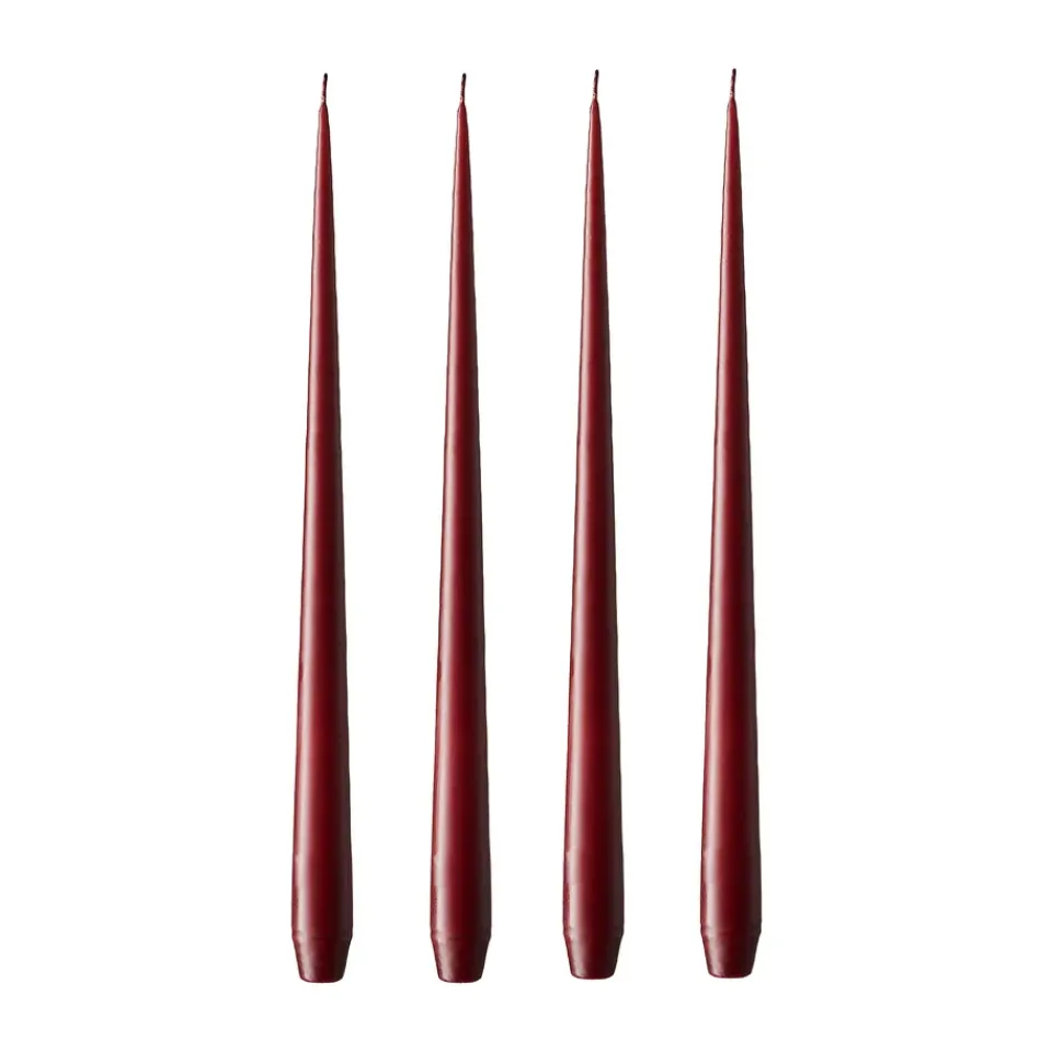 Clearance Ester & erik 4 Velas mate, vinröd, 42 cm Rojo
