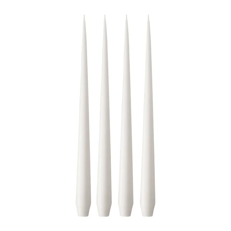 Hot Ester & erik 4 Velas mate, White ash 21, 32 cm Blanco