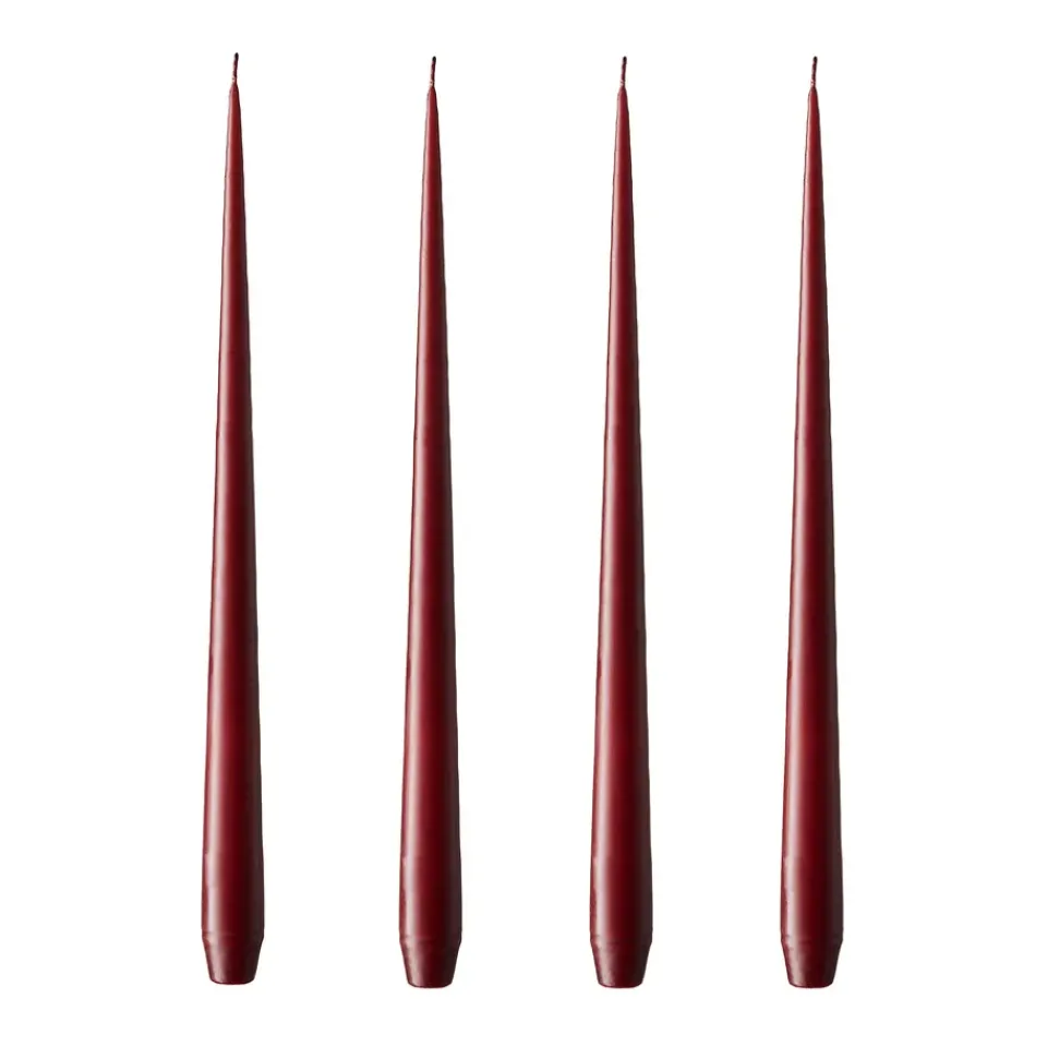 Hot Ester & erik 4 Velas mate, Wine, 32 cm Rojo