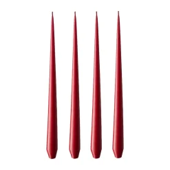 Hot Ester & erik 4 Velas mate, winter berry, 42 cm Rojo