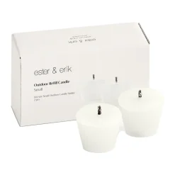 Sale Ester & erik recambio para candelabro de exterior 2-pack, Pequeño Blanco