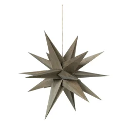 Hot Broste Copenhagen Estrella de madera Venus Ø55 cm, Fungi Gris