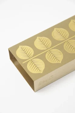 Best Pluto Design Estuche para cerillas Stig L Berså 6,8x12 cm, Dorado Color dorado