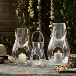Clearance Holmegaard Farol para velas Design With Light, 24,8 cm Transparente