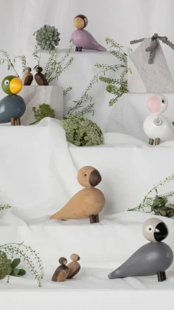 Sale Kay Bojesen Denmark Figura Kay Bojesen pájaro cantor Love, Blanco- Rosa