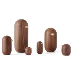 Sale Normann Copenhagen Figura Little Bird nogal, 10 cm Marrón
