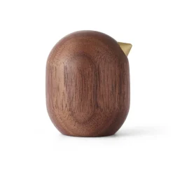 Best Normann Copenhagen Figura Little Bird nogal, 4,5 cm Marrón