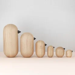 Sale Normann Copenhagen Figura Little Bird, roble, 7 cm Beige