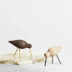 Sale Normann Copenhagen Figura Shorebird nogal-latón, mediana Marrón