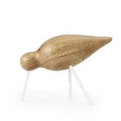 New Normann Copenhagen Figura Shorebird roble-blanco, mediana MarrónBlanco