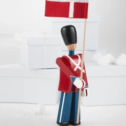 Clearance Kay Bojesen Denmark Figura soldado con bandera textil Kay Bojesen, 29,5 cm AzulRojo