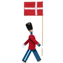 Clearance Kay Bojesen Denmark Figura soldado con bandera textil Kay Bojesen, 29,5 cm AzulRojo