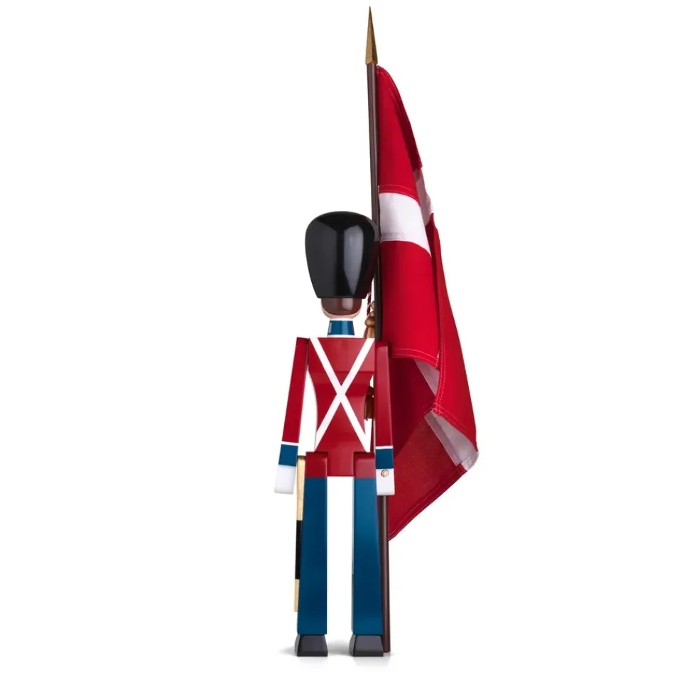 Discount Kay Bojesen Denmark Figura soldado con bandera textil Kay Bojesen, 50 cm AzulRojoBlanco