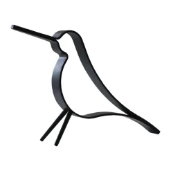 Cooee Design Figura Woody Bird grande, roble teñido de Negro
