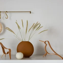 Outlet Cooee Design Figura Woody Bird grande, Roble Marrón