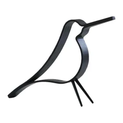 Best Cooee Design Figura Woody Bird pequeña, roble teñido de Negro