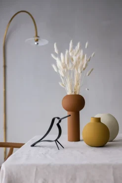 Best Cooee Design Figura Woody Bird pequeña, roble teñido de Negro