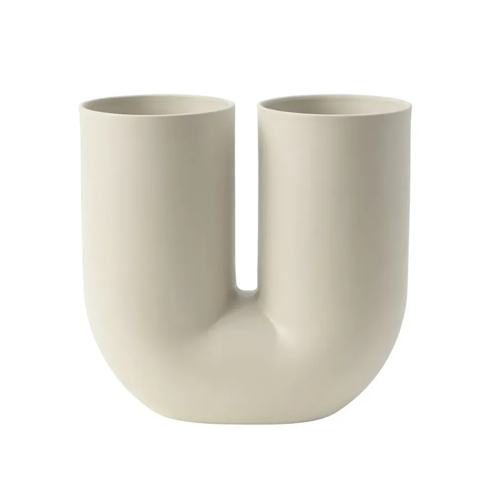 Clearance Muuto Florero Kink 26 cm, Sand Beige