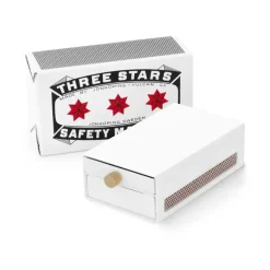 Outlet Solstickan Design Funda para cerillas Three Stars grande, Blanco