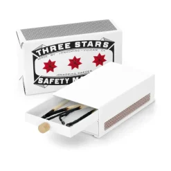 Outlet Solstickan Design Funda para cerillas Three Stars grande, Blanco