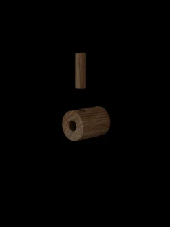 New MOEBE Gancho wooden wall hook, Roble ahumado Marrón