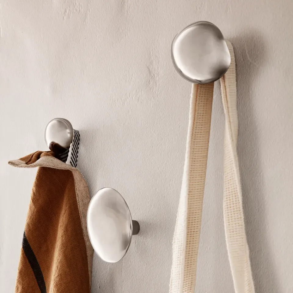 Outlet Ferm Living Gancho Mushroom, Acero inoxidable Plateado
