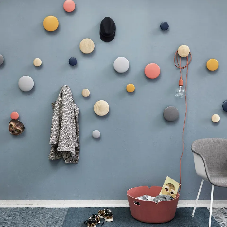 Clearance Muuto Gancho The Dots, fresno, pequeño BeigeMarrón