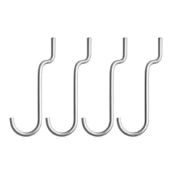 Discount String Gancho vertical Outdoor, Acero inoxidable, paquete de 4 Gris