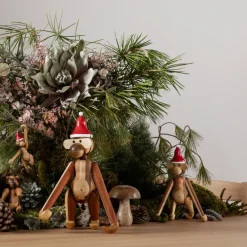 Kay Bojesen Denmark Gorro de Papá Noel para mono mediano Kay Bojesen, Rojo