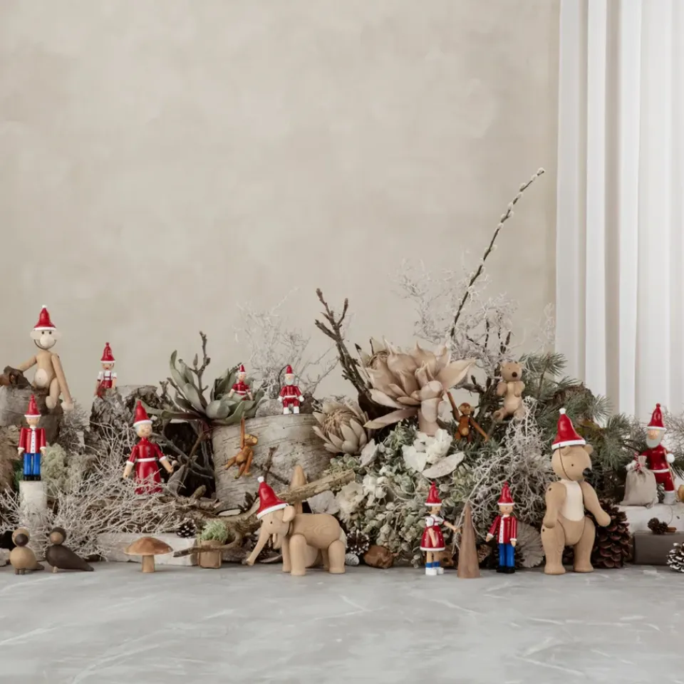 Kay Bojesen Denmark Gorro de Papá Noel para mono mediano Kay Bojesen, Rojo