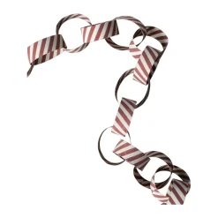 Best DBKD Guirnalda Garland rayas, Red-white Rojo