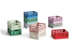 Clearance HAY Colour Crate Mini 2-pack 13x17 cm, Dark mint Verde