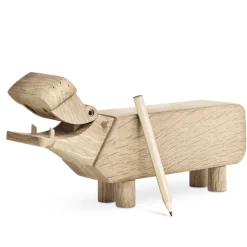 Hot Kay Bojesen Denmark Hipopótamo de madera, roble Marrón