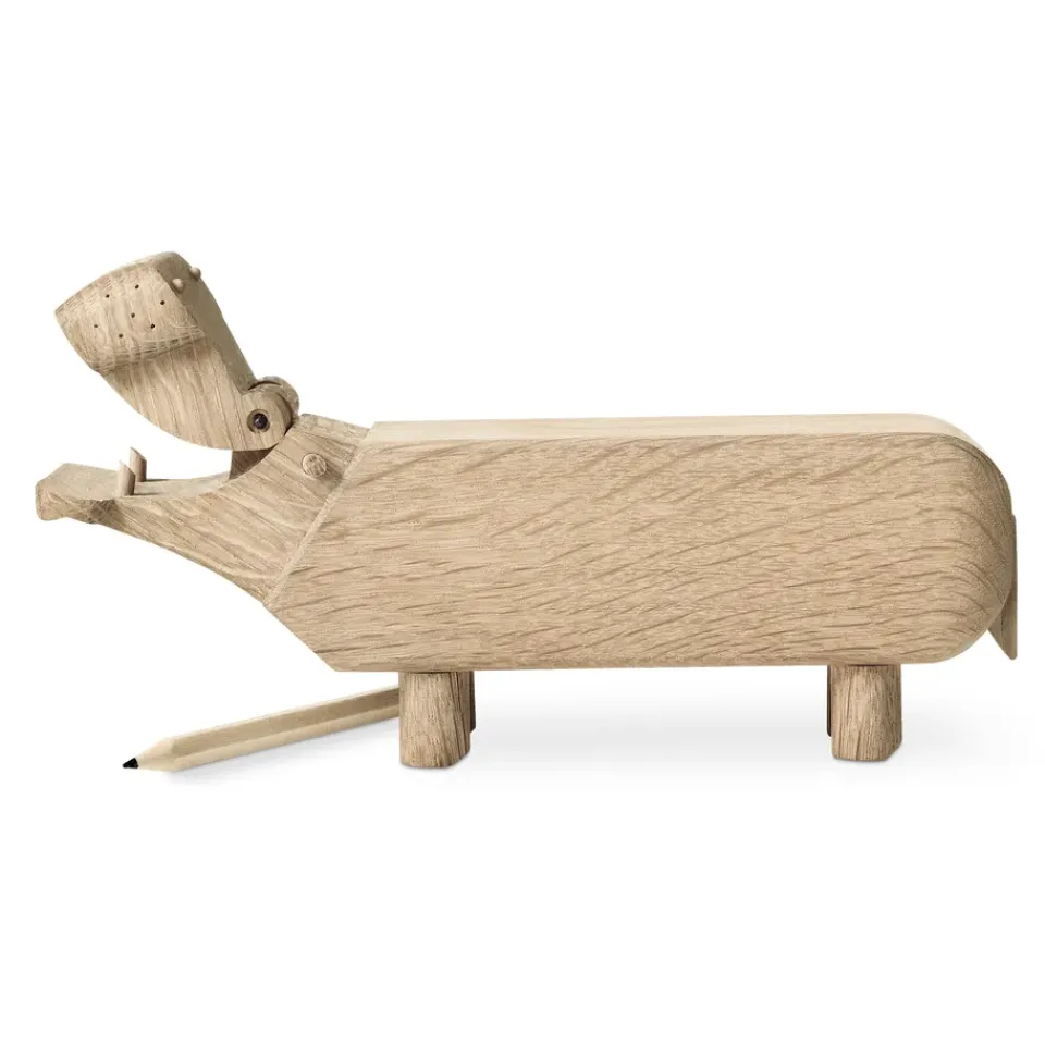 Hot Kay Bojesen Denmark Hipopótamo de madera, roble Marrón