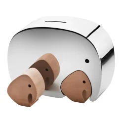 Sale Georg Jensen Hucha Moneyphant con gemelos, 12,6 cm GrisPlateado