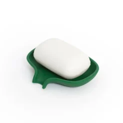 Discount Bosign Jabonera con drenaje oculto silicona small 8,5x10,8, oscuro Verde