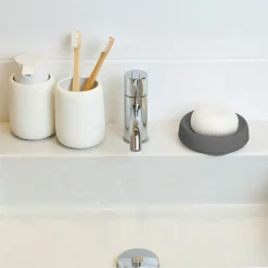 Sale Bosign Jabonera con drenaje oculto silicona medium, Grafito Gris