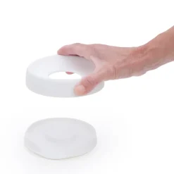 New Bosign Jabonera con drenaje oculto silicona medium, Blanco