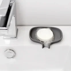 Best Bosign Jabonera con drenaje Soap Saver Flow small, grafito Gris