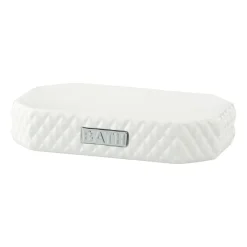 Best Lene Bjerre Jabonera Marion 13,5x9 cm, White-silver PlateadoBlanco